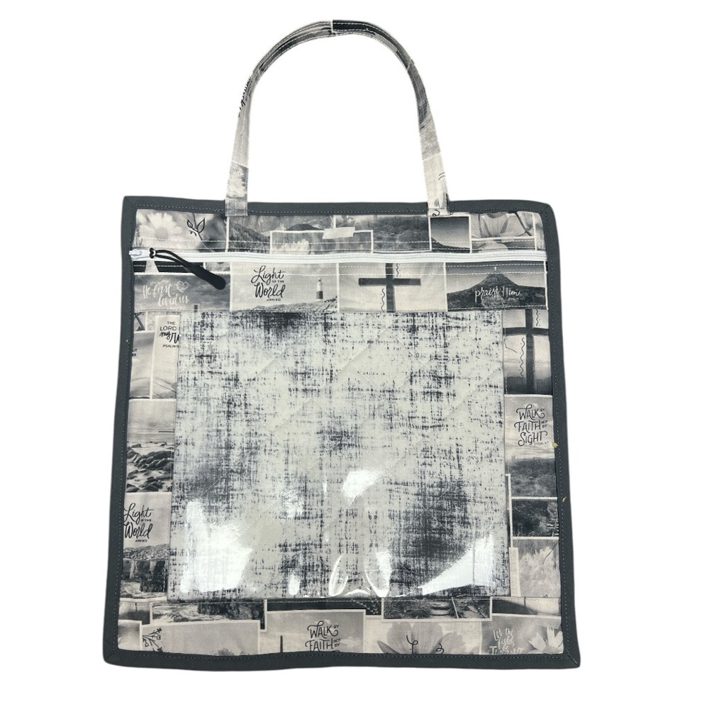 Hand Crafted Project Bag for Cross Stitch Embroidery and WIP Storage vinyl